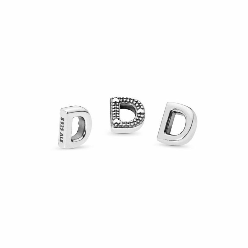 Pandora Letter D Petite Locket Charm - Sterling Silver - Canada | NO6577DQ